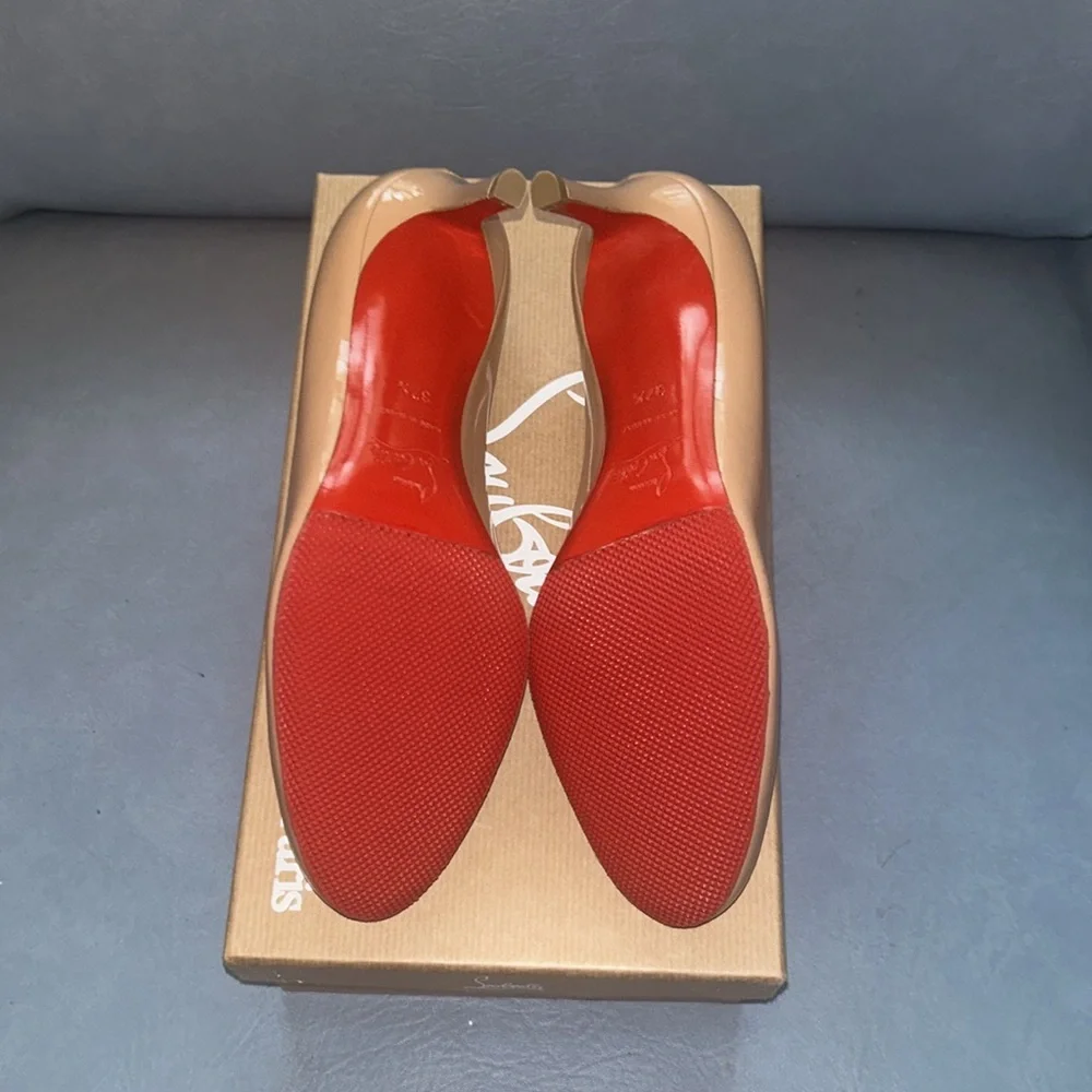 “REASONABLE OFFERS” CHRISTIAN LOUBOUTIN” Simple Pump 70 Patent Calf-Nude 6248 👠 - Picture 5 of 11